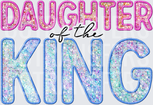 Daughter of the King Glitter Sequin Applique (DTF)
