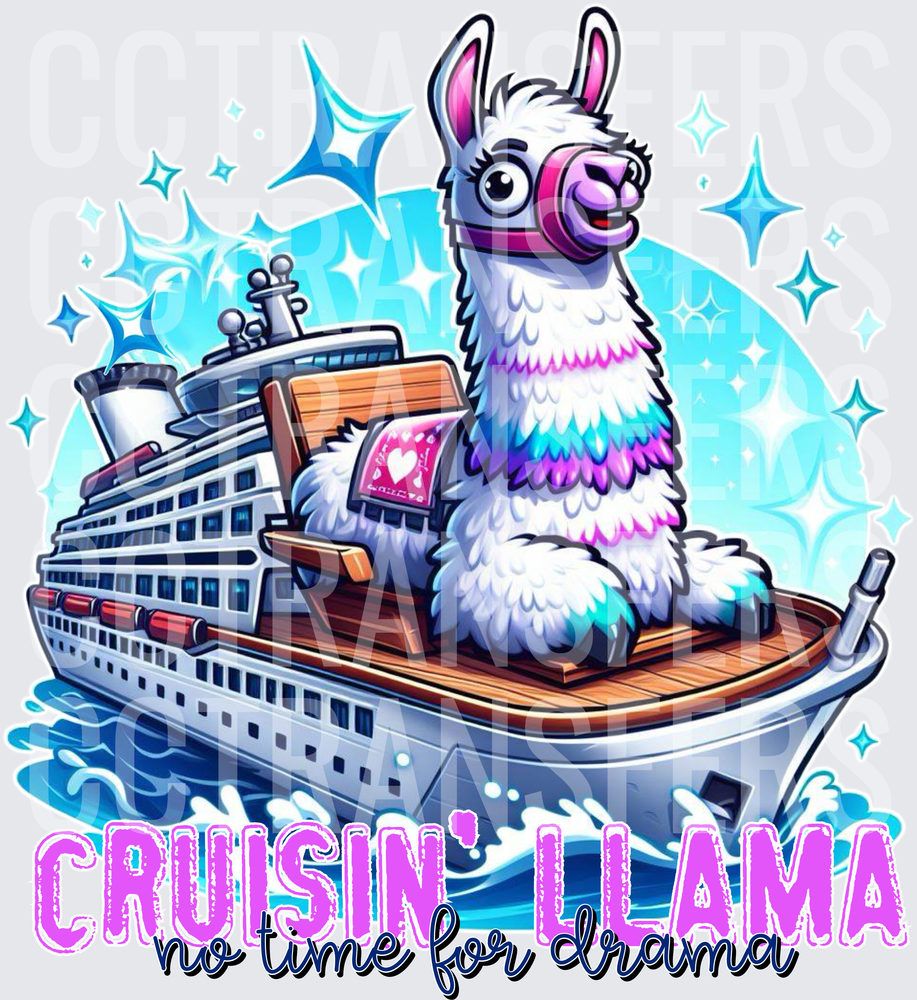 Cruisin' Llama No Time For Drama Cruise Ship (DTF)