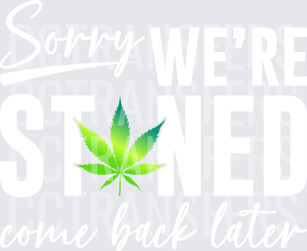 Green to Teal Gradient Cannabis Leaf (DTF)