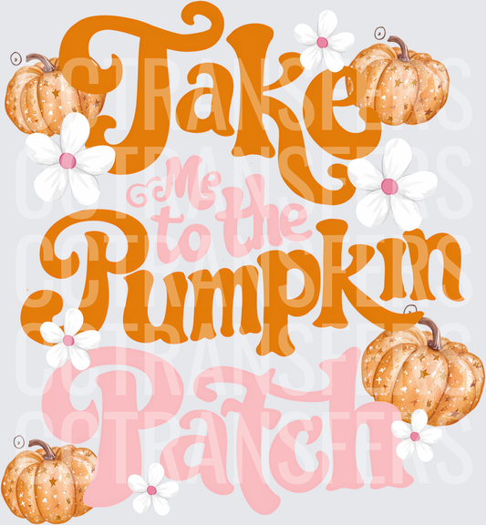 Take Me to the Pumpkin Patch Retro Fall Design (DTF)