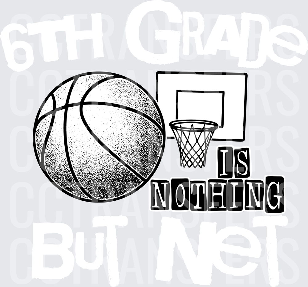 Basketball Hoop Is Nothing Dotwork Design (DTF)