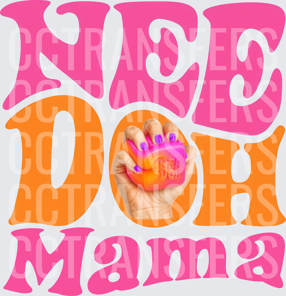 Nee Doh Mama Retro Groovy Stress Ball Hand (DTF)