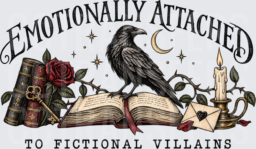 Emotionally Attached To Fictional Villains Gothic Raven (DTF)