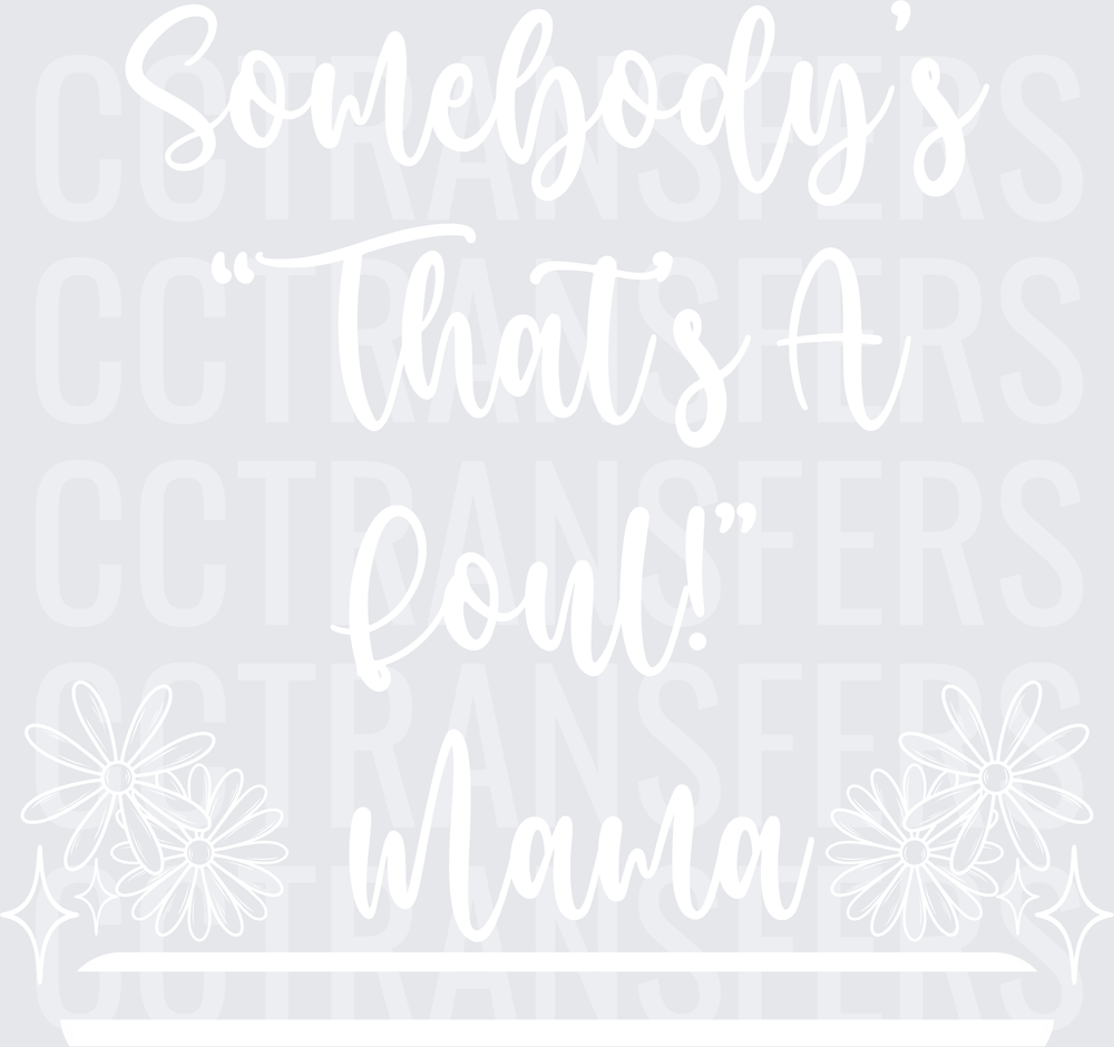 Bold White Graphic Design on Blank Background (DTF)