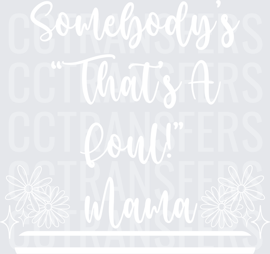Bold White Graphic Design on Blank Background (DTF)
