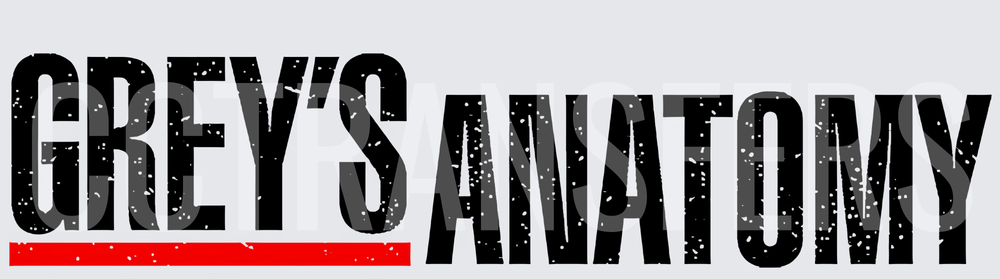 Grey's Anatomy Bold Distressed Logo with Red Underline (DTF)