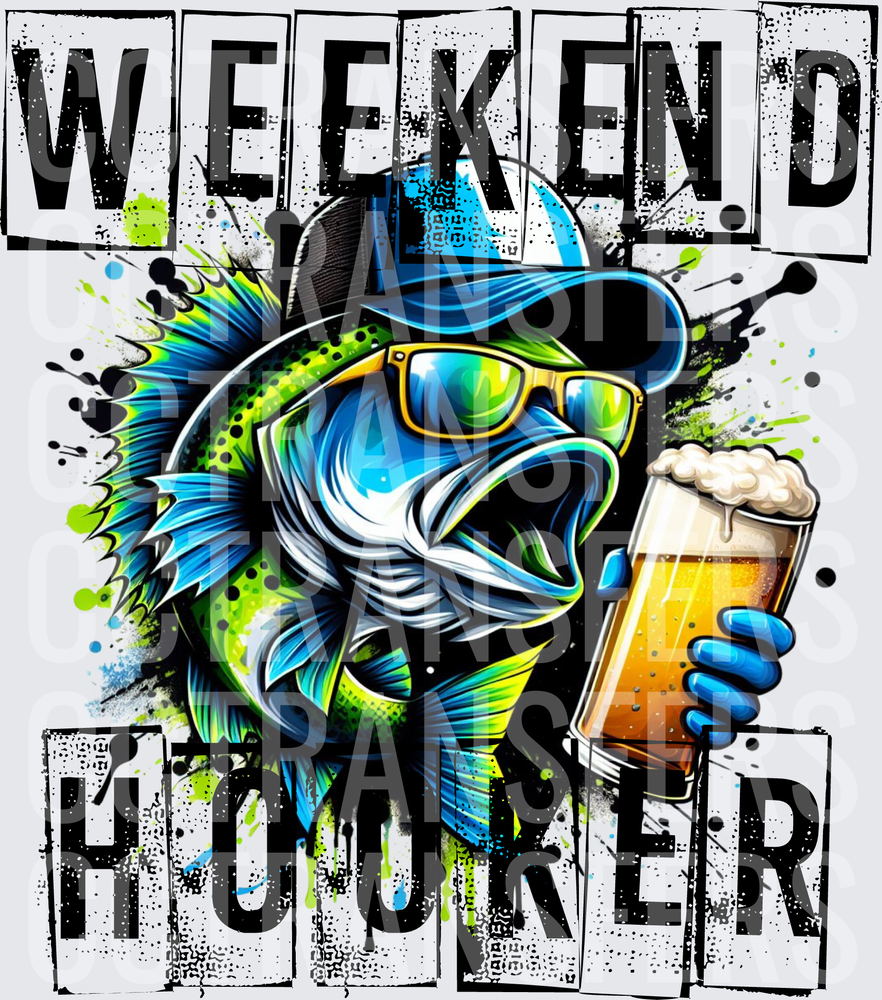Weekend Hooker Cool Bass Fish Holding Beer (DTF)