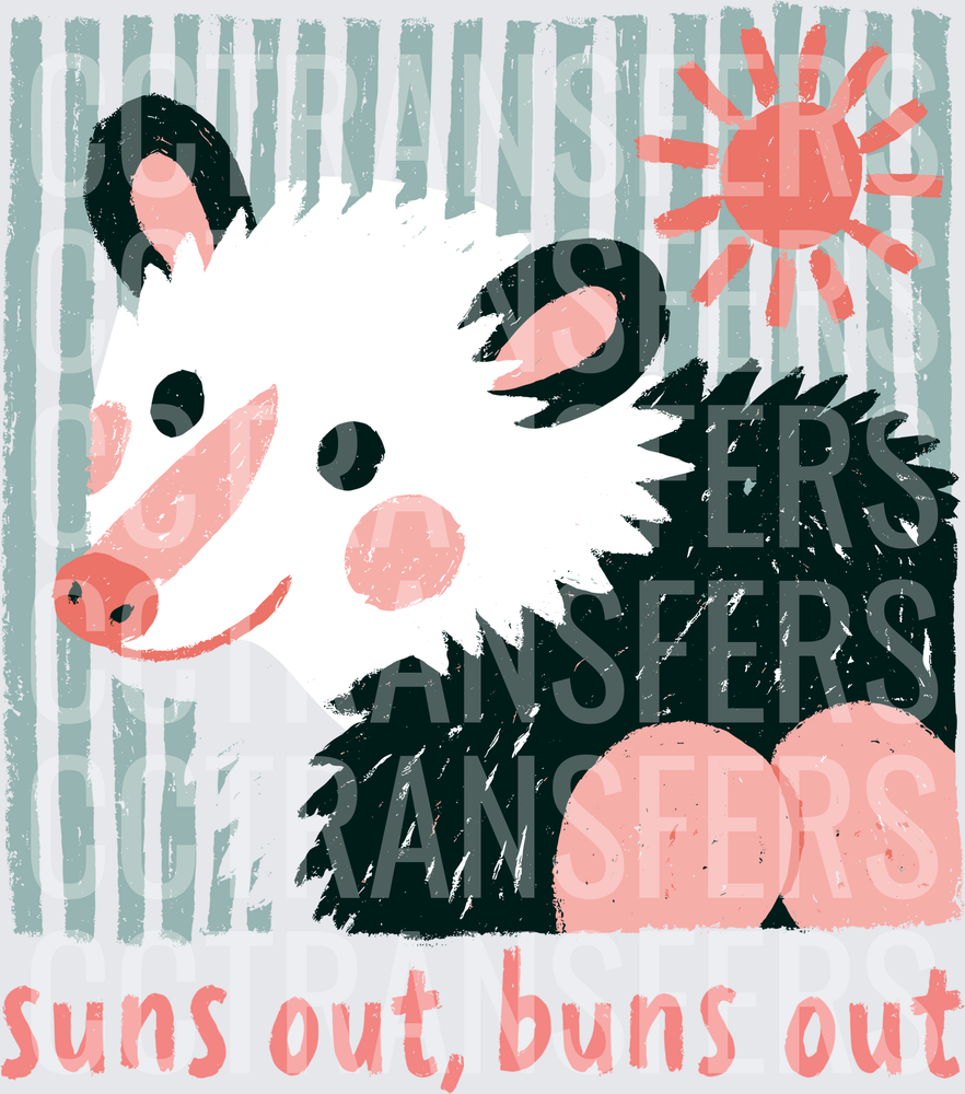 Suns Out Buns Out Cute Possum Funny Animal (DTF)