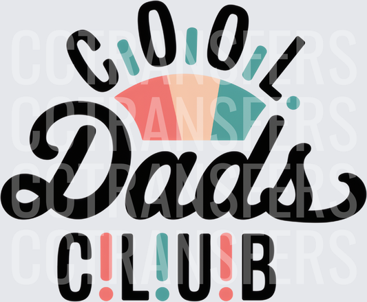 Cool Dads Club Retro Typography with Color Fan Accent (DTF)
