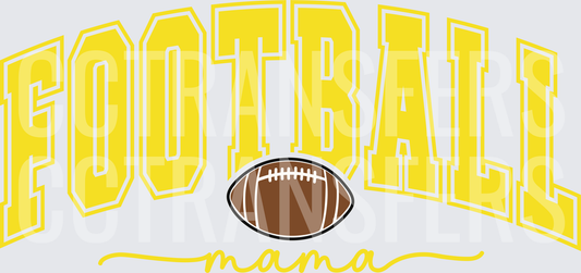 Football Mama Arched Varsity Letters with Football (DTF)
