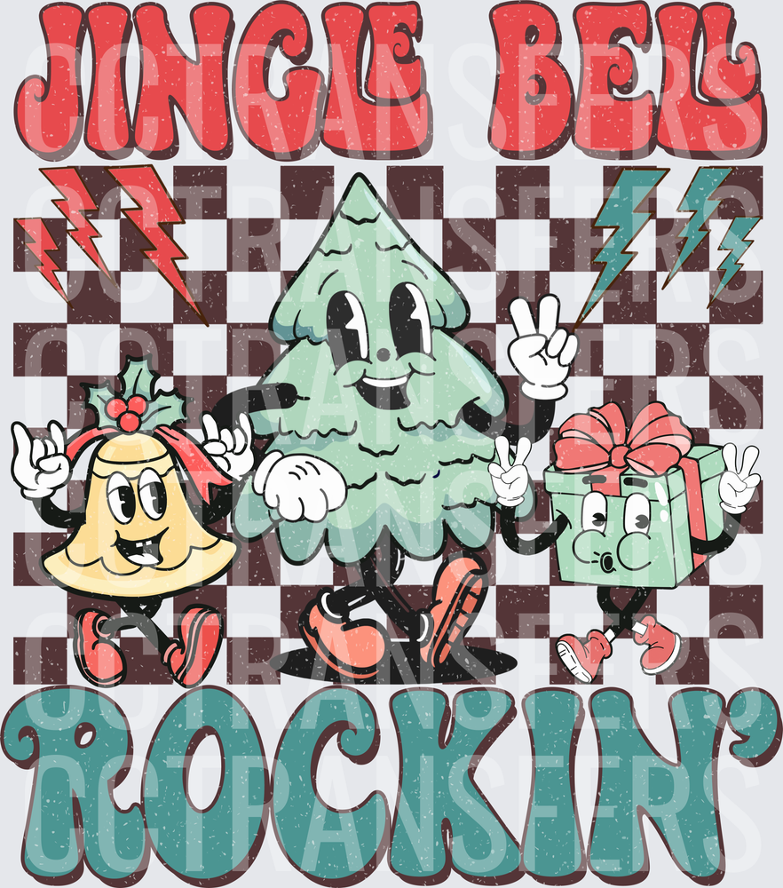 Jingle Bell Rockin' Retro Christmas Characters (DTF)