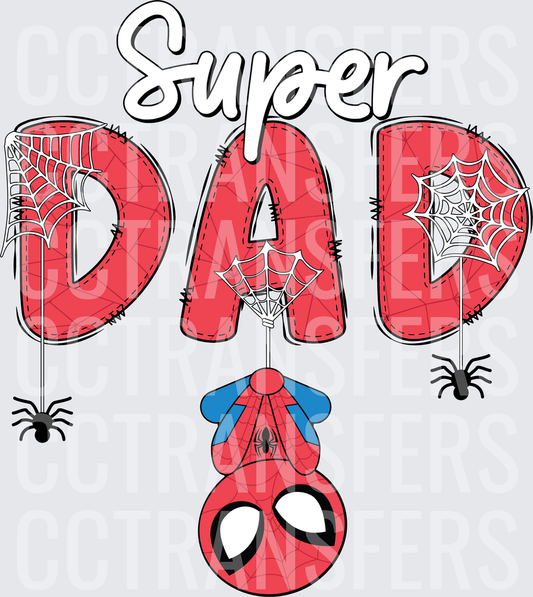 Super Dad Hanging Superhero Spider Design (DTF)