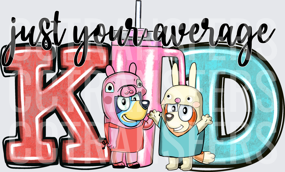 Just Your Average Kid Cartoon Dogs Costume Fun (DTF)