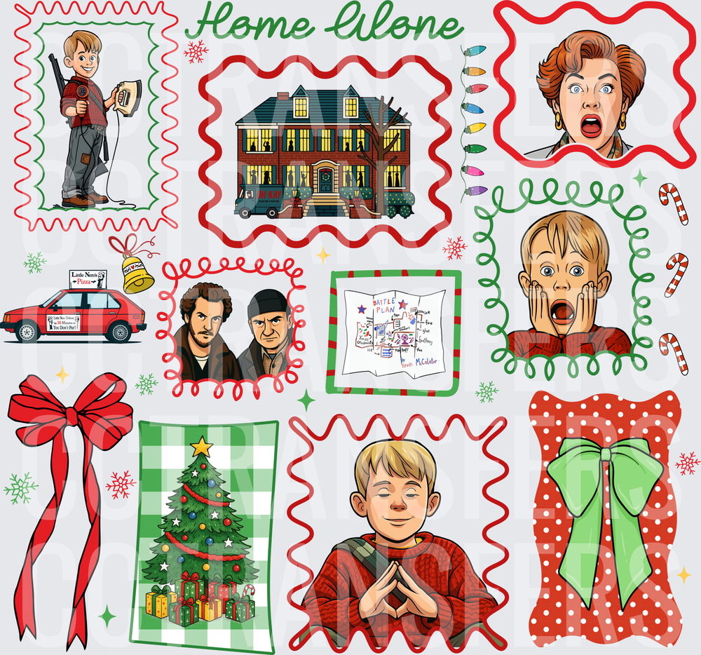 Home Alone Christmas Movie Scene Collage (DTF)