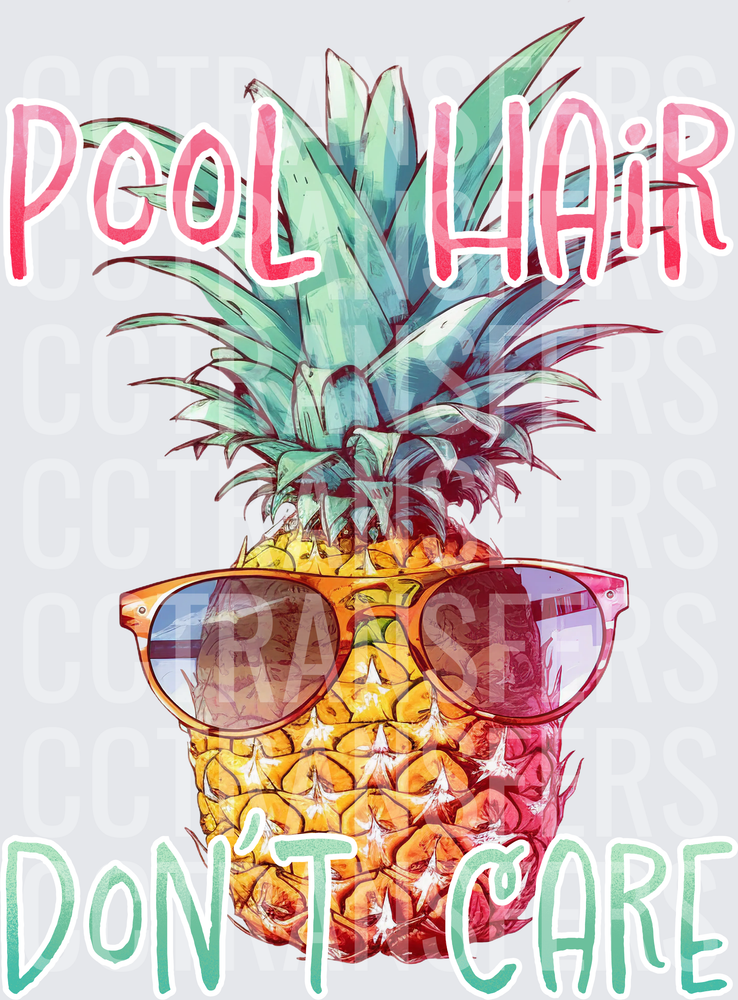 Pool Hair Don't Care Sunglasses Pineapple (DTF)