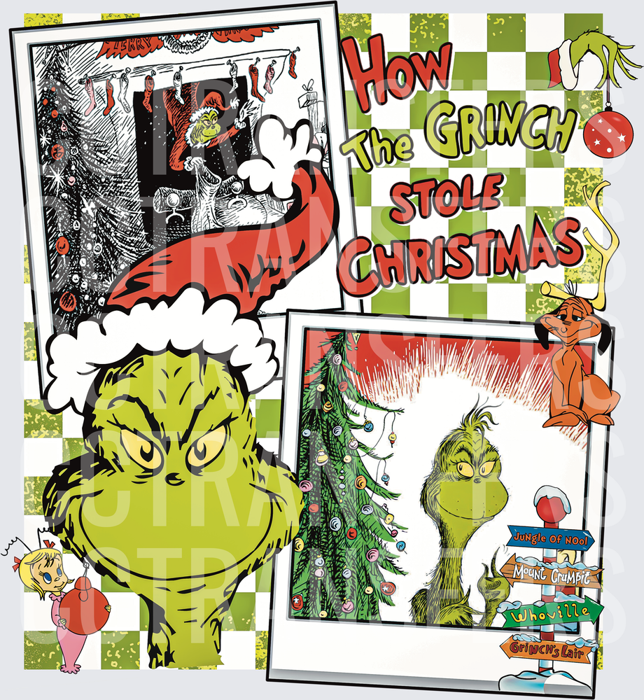 How The G-Man Stole Christmas Holiday Collage (DTF)
