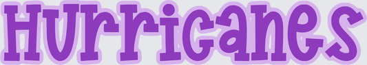 Purple and Lavender Hurricanes Bold Text Design (DTF)