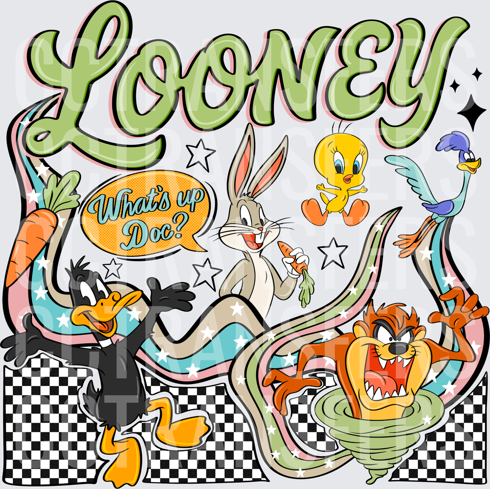 Looney What's Up Doc Cartoon Characters Group (DTF)