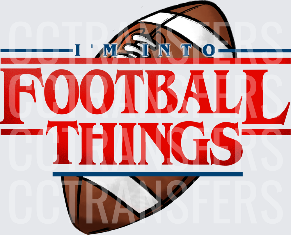 I'm Into Football Things Retro Grunge Football Design (DTF)