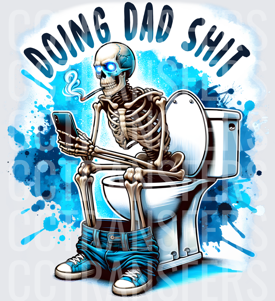 Doing Dad Shit Skeleton On Toilet With Phone (DTF)