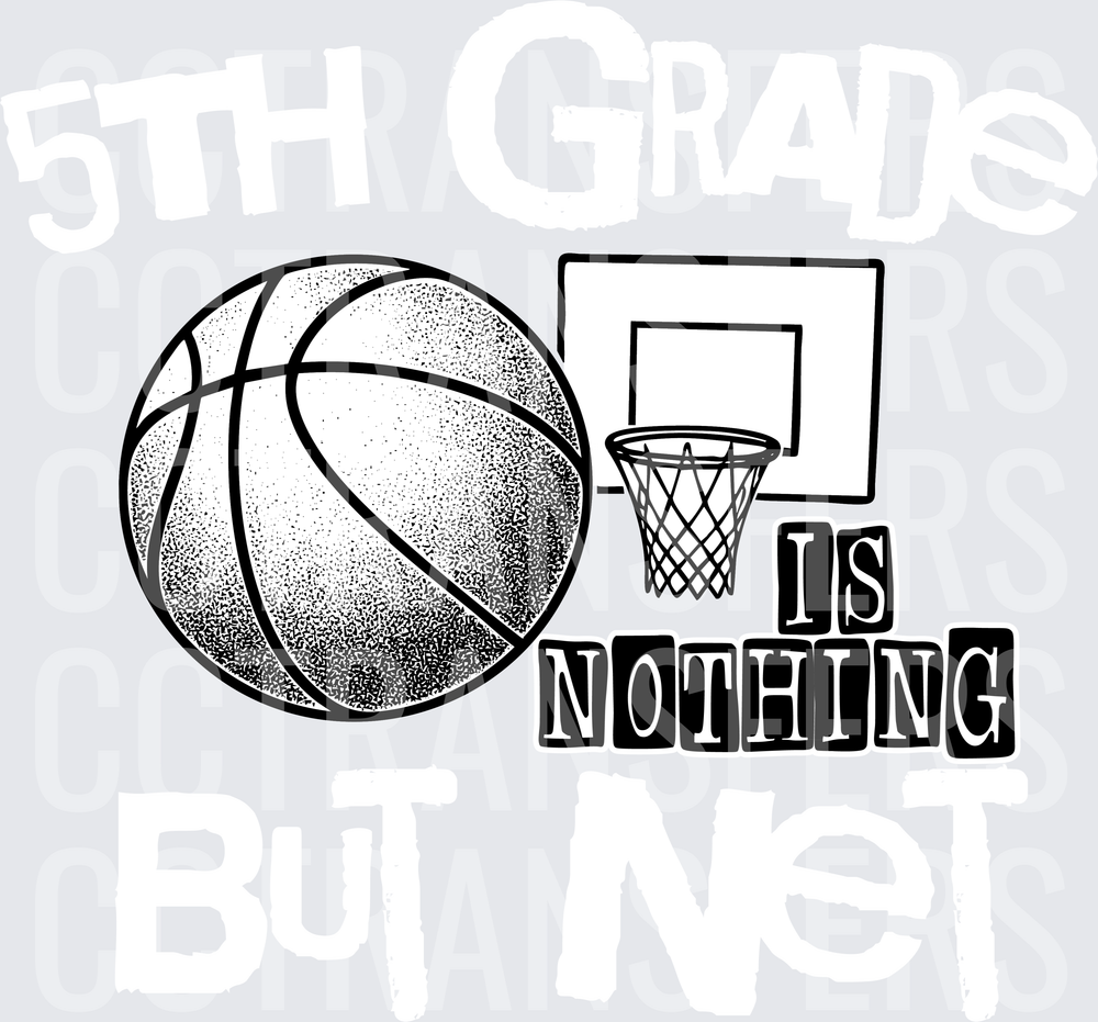 Basketball Hoop Is Nothing Dotwork Design (DTF)