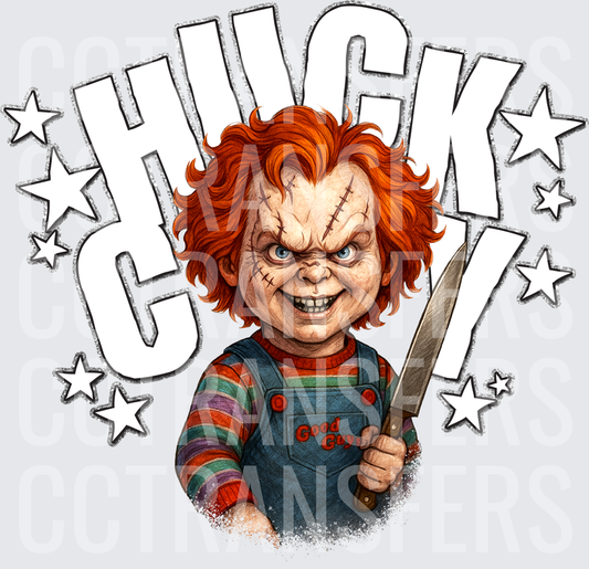 Chucky Good Guys Doll Holding Knife with Stars (DTF)