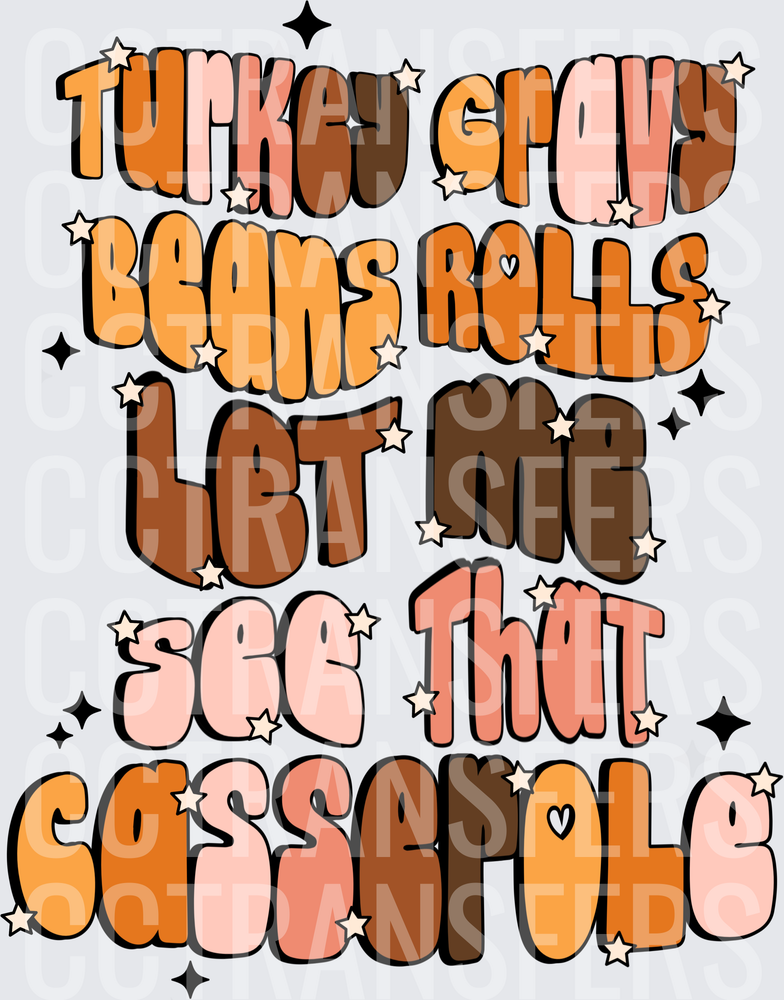 Turkey Gravy Beans Rolls Let Me See That Casserole (DTF)