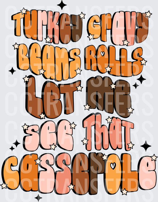 Turkey Gravy Beans Rolls Let Me See That Casserole (DTF)