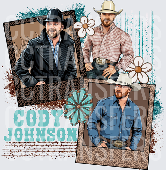 Cody Johnson Country Music Leopard Collage (DTF)