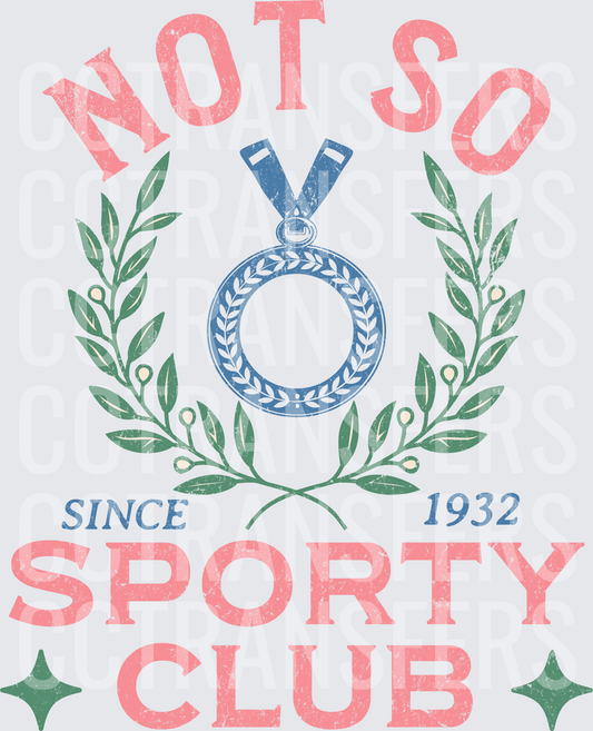 Not So Sporty Club Since 1932 Vintage Medal Laurel (DTF)