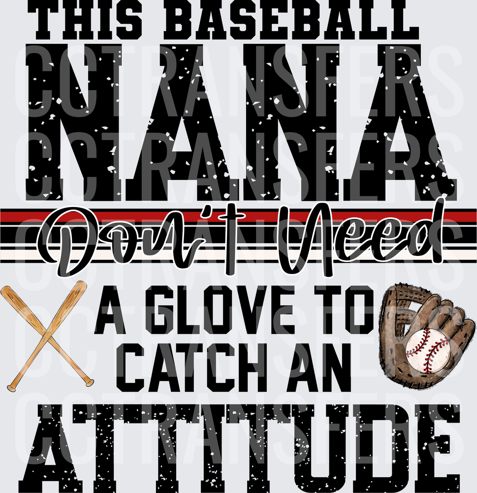 This Baseball Nana Don't Need A Glove To Catch An Attitude (DTF)