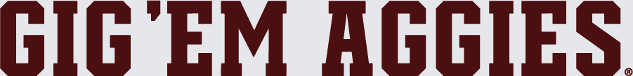 Gig Em Aggies Bold Maroon Block Letter Wordmark (DTF)
