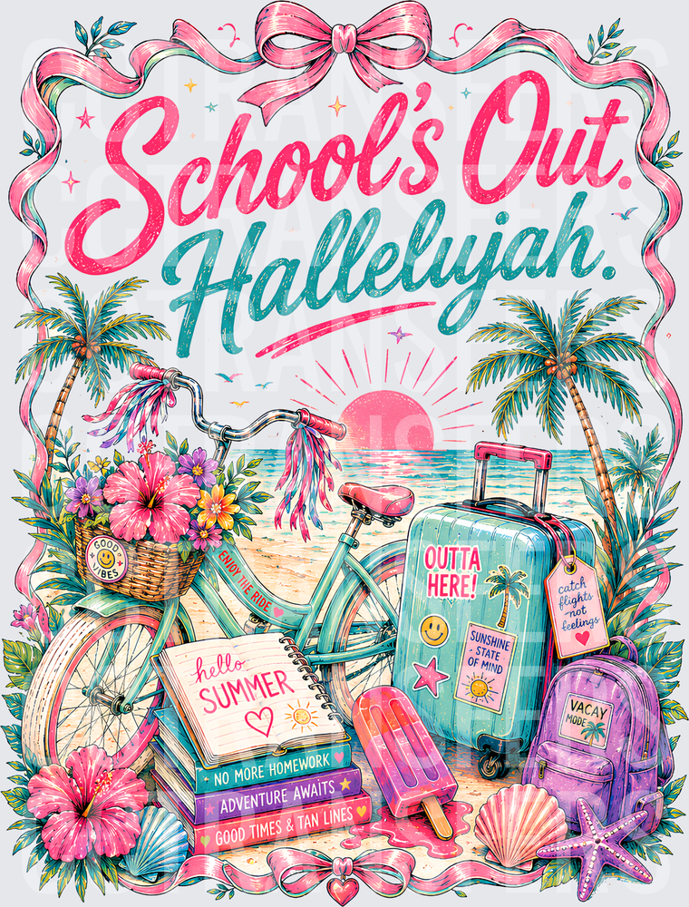 School's Out Hallelujah Summer Beach Vibes (DTF)