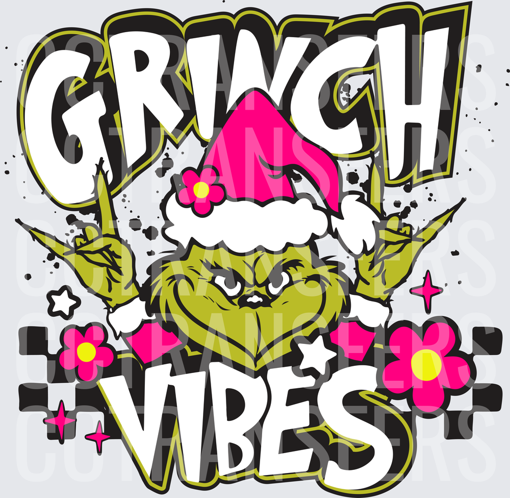G-Man Vibes Grumpy Green Character Rock Hands Pink Hat (DTF)