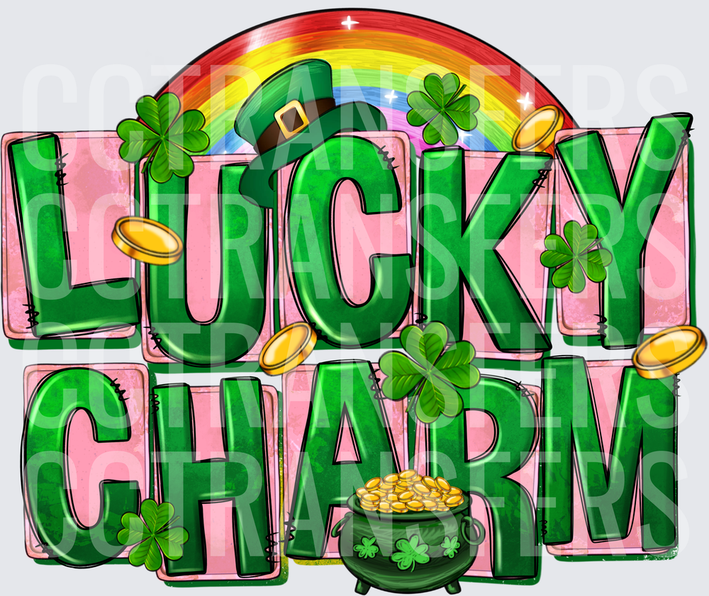 Lucky Charm St. Patrick's Day Rainbow Pot of Gold (DTF)