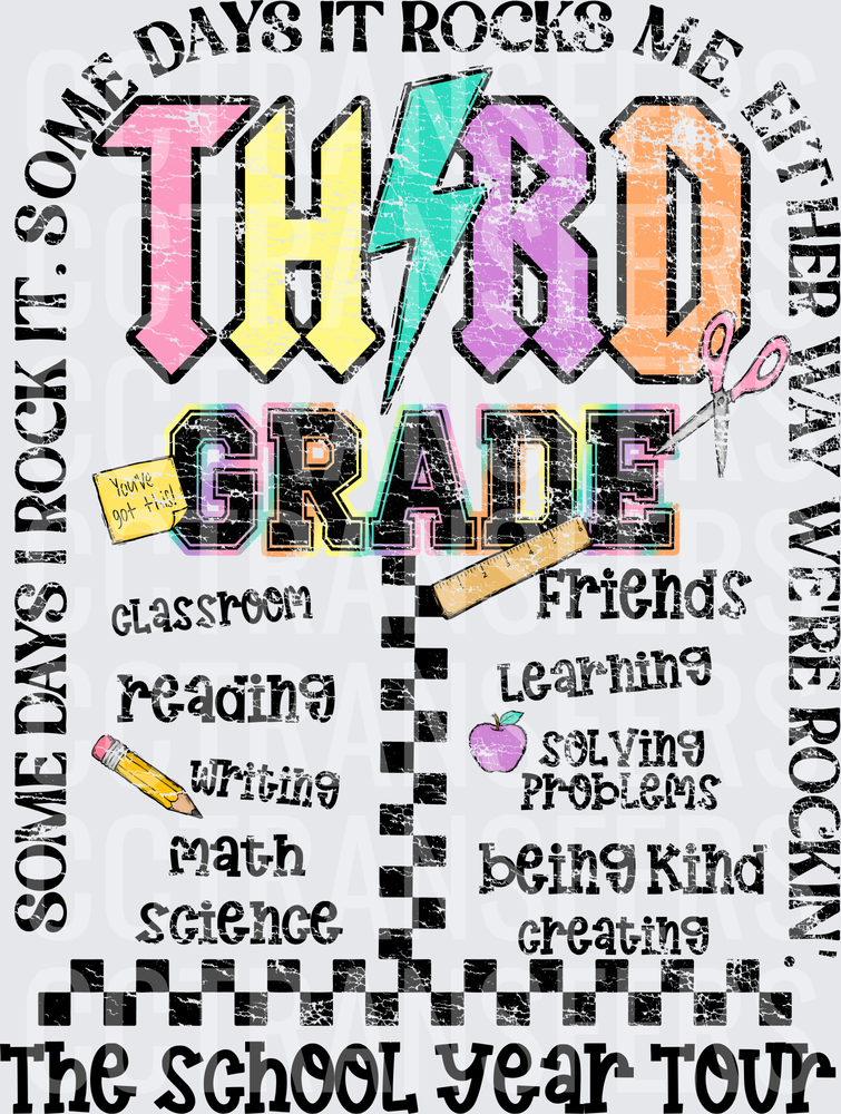 Third Grade School Year Tour Rocks Some Days DTF
