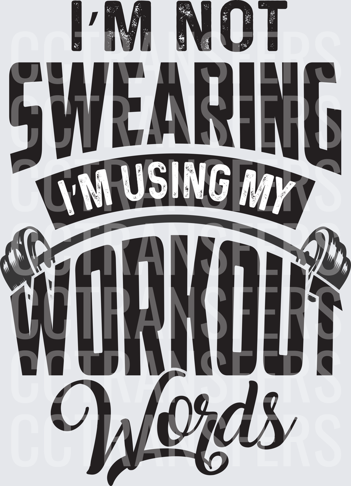I'm Not Swearing I'm Using My Workout Words (DTF)