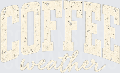 Distressed Varsity Coffee Weather (DTF)
