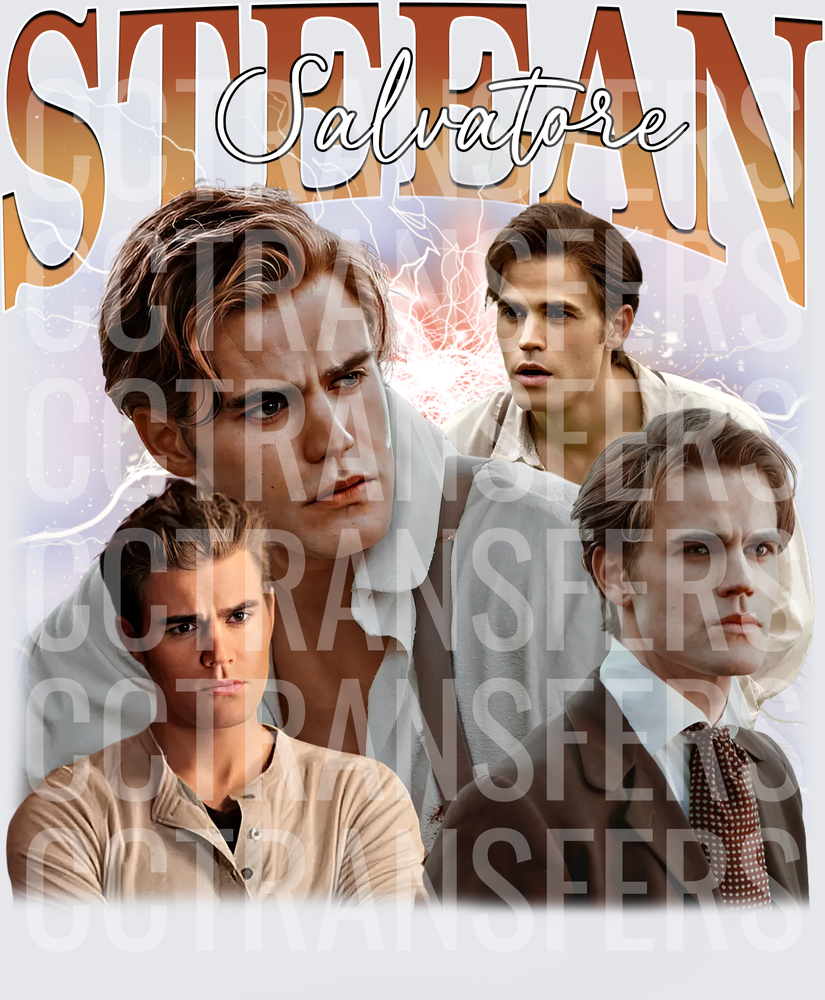 Stefan Salvatore Vampire Character Multi-Photo Collage (DTF)
