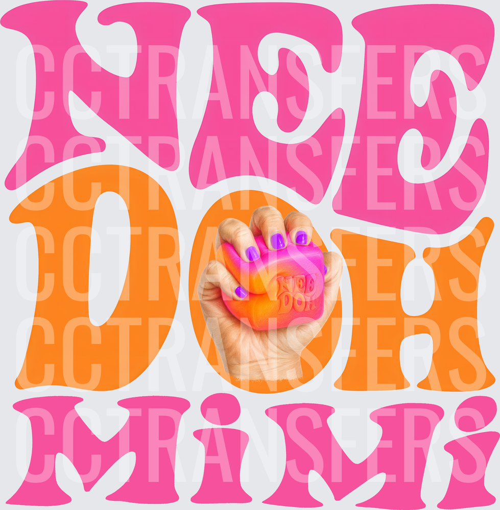 Nee Doh MiMi Groovy Retro Stress Ball Hand Design (DTF)