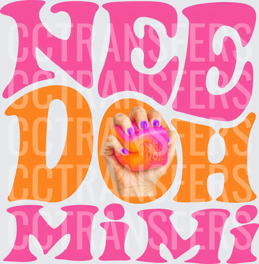 Nee Doh MiMi Groovy Retro Stress Ball Hand Design (DTF)