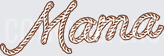 Mama Rope Script Cursive Western Brown (DTF)