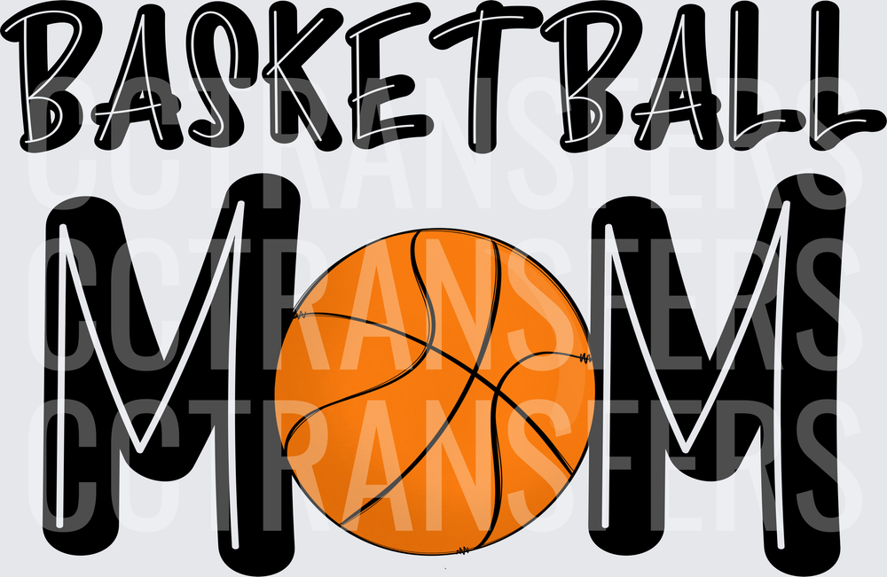 Basketball Mom Orange Ball Graphic (DTF)