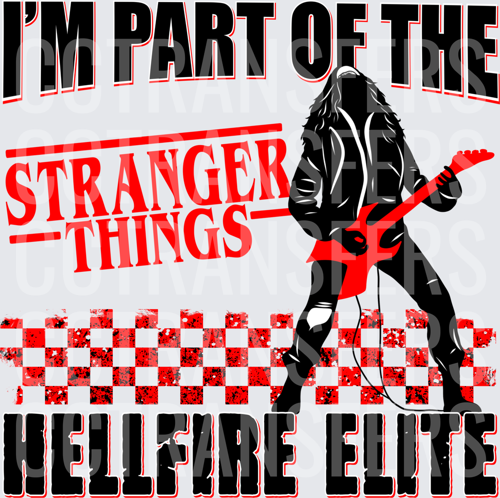 I'm Part of the Hellfire Elite Rock Guitar Silhouette (DTF)