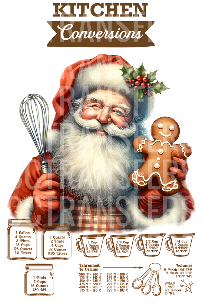 Kitchen Conversions Christmas Baker with Gingerbread Man (DTF)