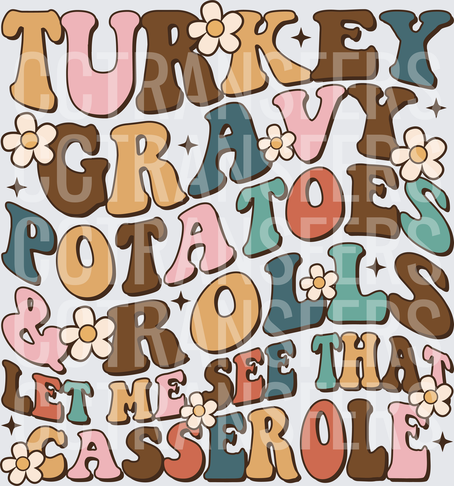 Turkey Gravy Potatoes Rolls Let Me See That Casserole (DTF)