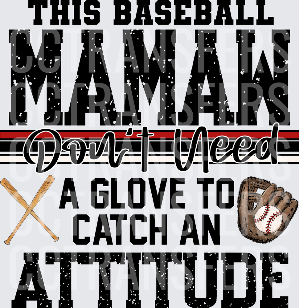This Baseball Mamaw Don't Need A Glove To Catch An Attitude (DTF)