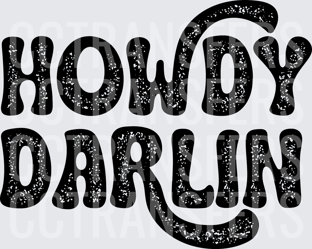 Howdy Darlin Retro Groovy Bold Text (DTF)