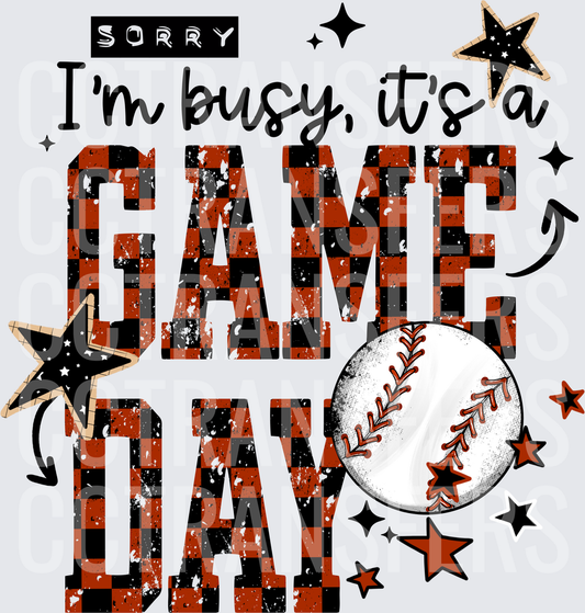 Sorry I'm Busy It's A Game Day Baseball Stars (DTF)