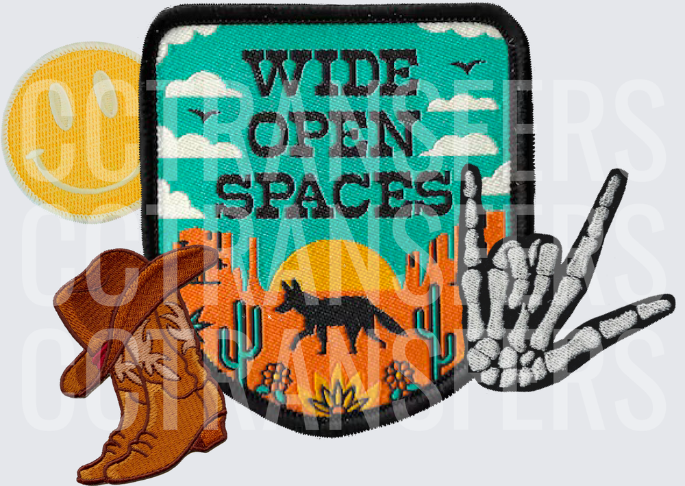 Wide Open Spaces Desert Patch Bundle Skeleton Hand (DTF)